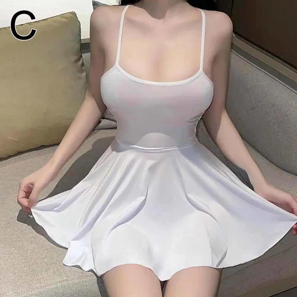 Mini Ruffled Backless Dress