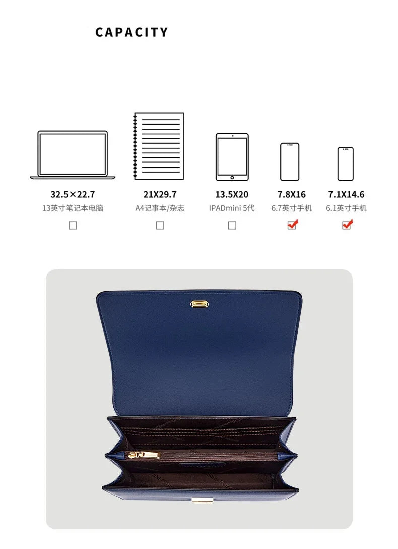 Chain Shoulder Women's  Crossbody Leather Bag (WILLIAMPOLO)