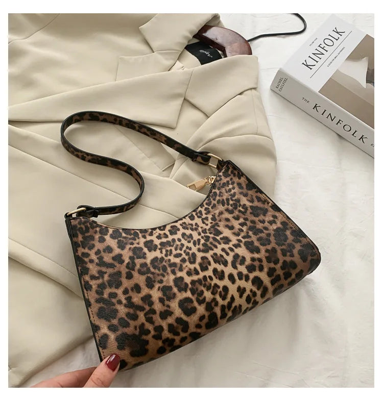 Fashion Zebra Print Women Luxury Handbag PU Simple Underarm Shoulder Bags Female Daily Design Totes Purse Pouch сумка багет