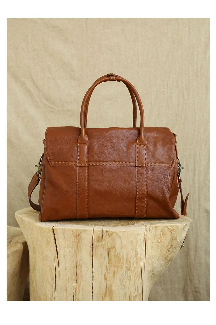 designer handmade genuine leather women large-capacity handbag fashion vintage cowhide multifunctional shoulder crossbody bag