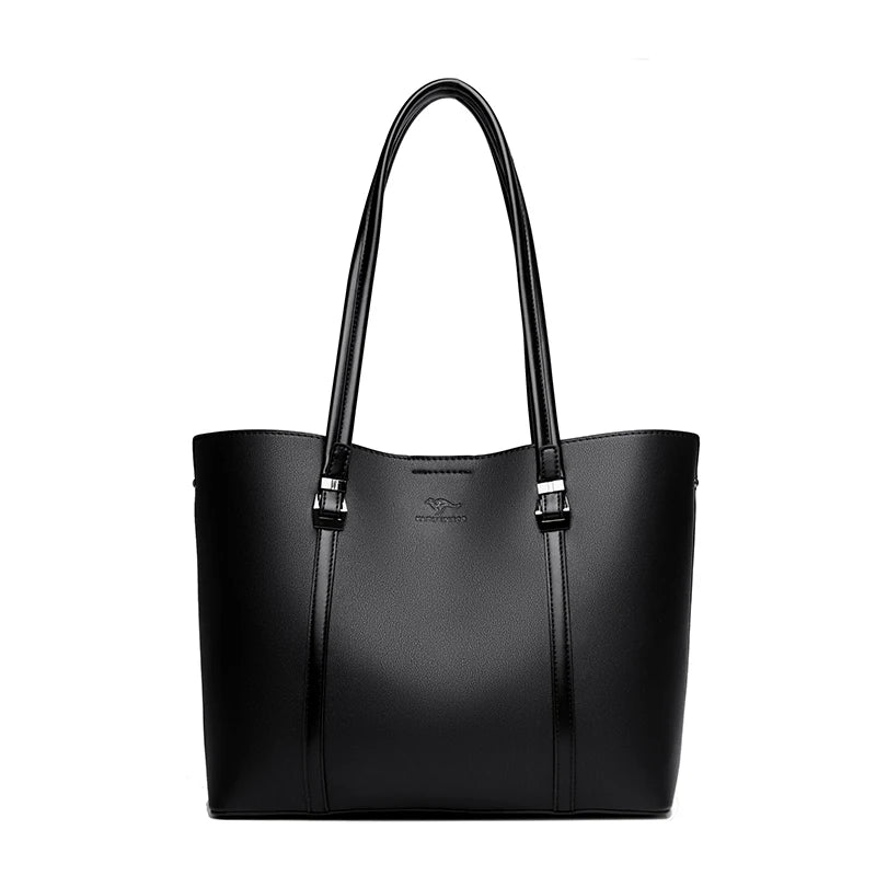 Shopping Bags for Daily Commuting Luxury Shoulder Bags High-End Pu Leather Handbags Caual Tote Hand Bags For Mother Sac New