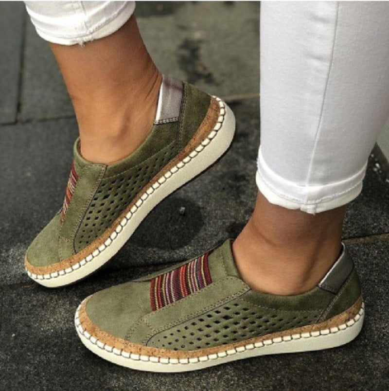 Retro Women Flat Slip-On Shoes