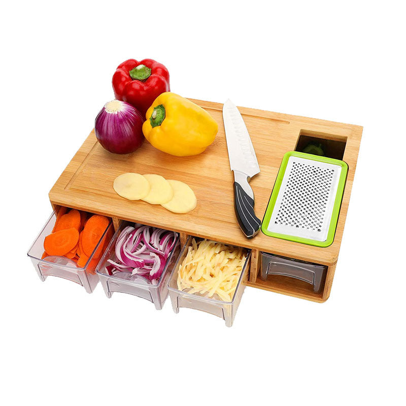 Slice & Store™ Bamboo Cutting Board