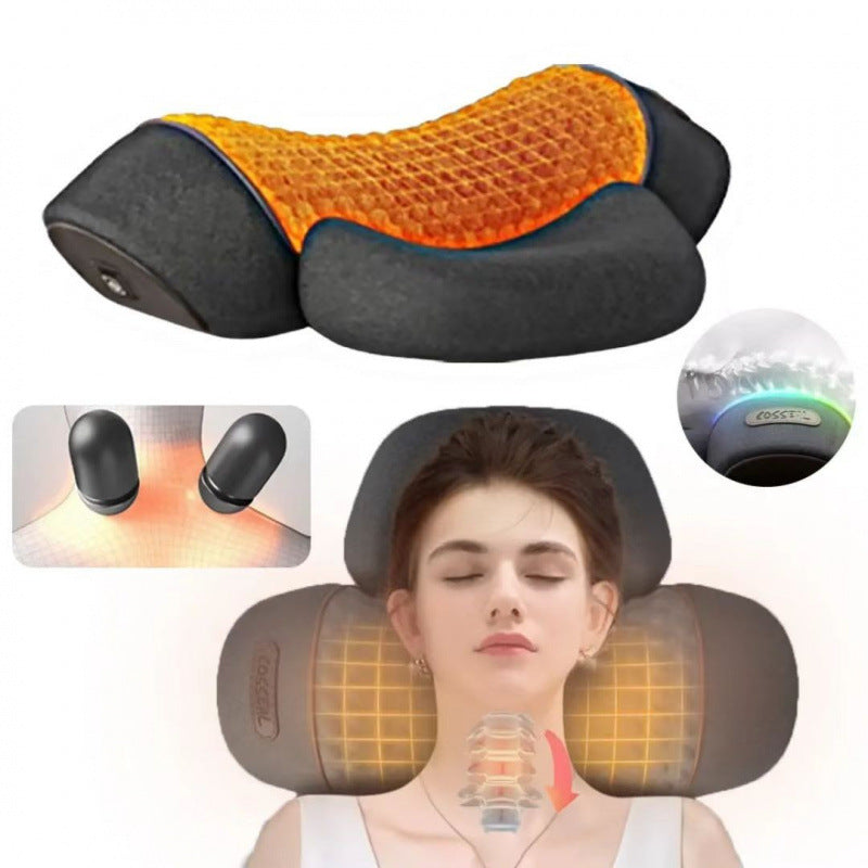 Electric Heating Neck Massage Pillow with Cervical Traction